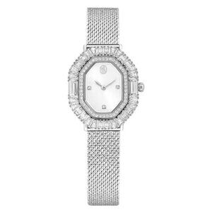 NWT Authentic Swarovski Matrix Quartz Crystal Silver Dial Women's Watch